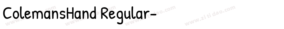 ColemansHand Regular字体转换